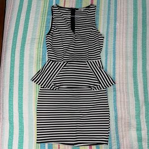 Black Mini Dress with V Neck